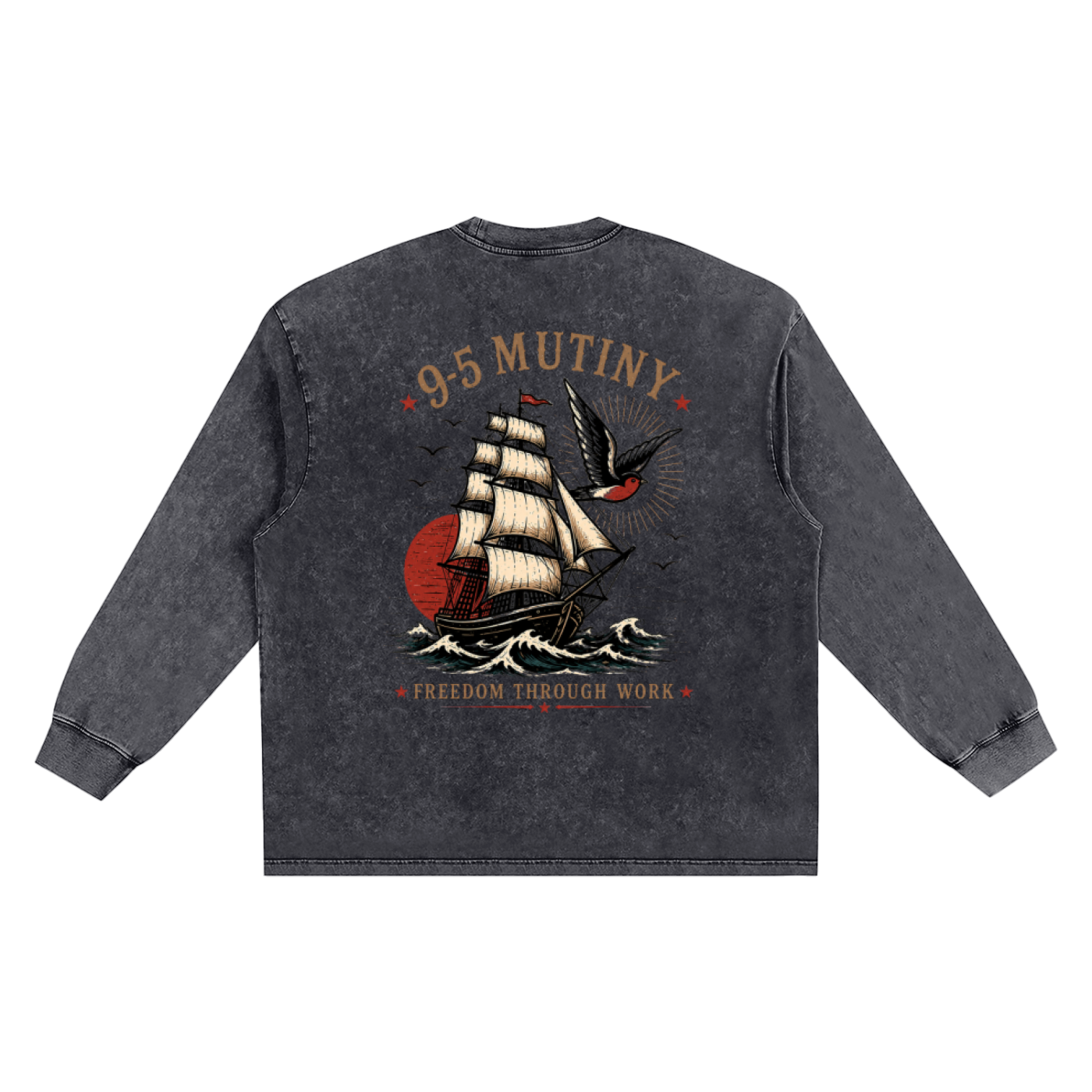 9-5 Mutiny Sea Washed Crew Neck