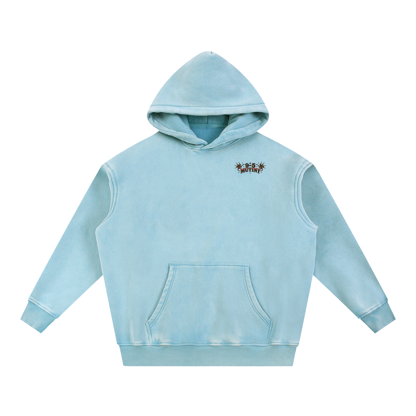 9-5 Mutiny Sea Wash Fleece Oversize Hoodie