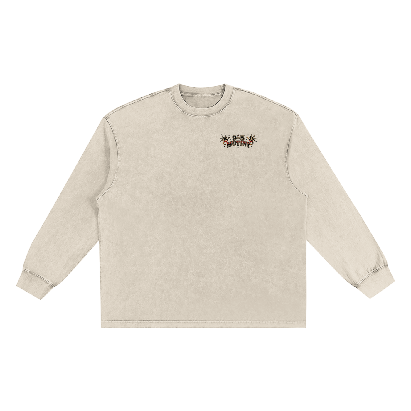 9-5 Mutiny Sea Washed Frayed Edge T-Shirt