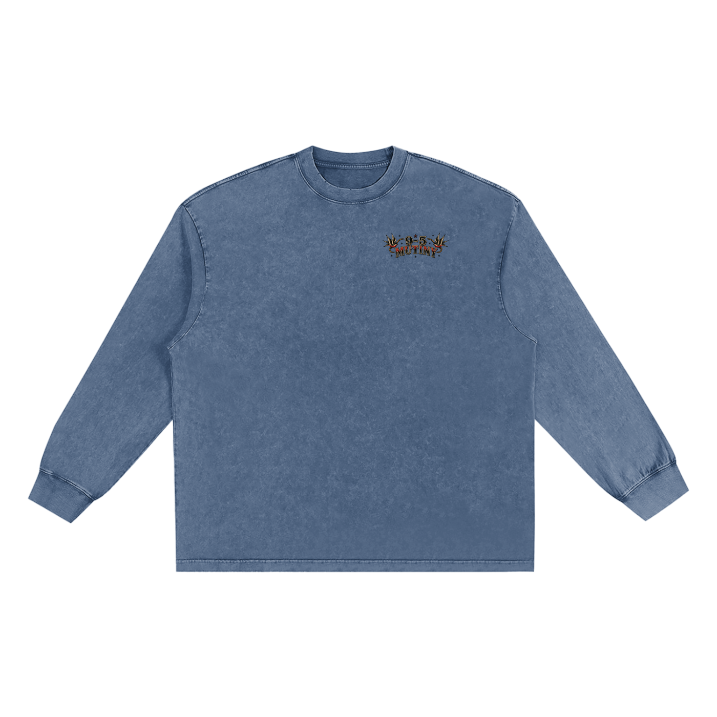 9-5 Mutiny Sea Washed Frayed Edge T-Shirt