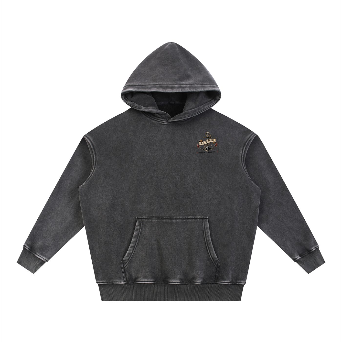 9-5 Mutiny Sea Wash Fleece Oversize Hoodie