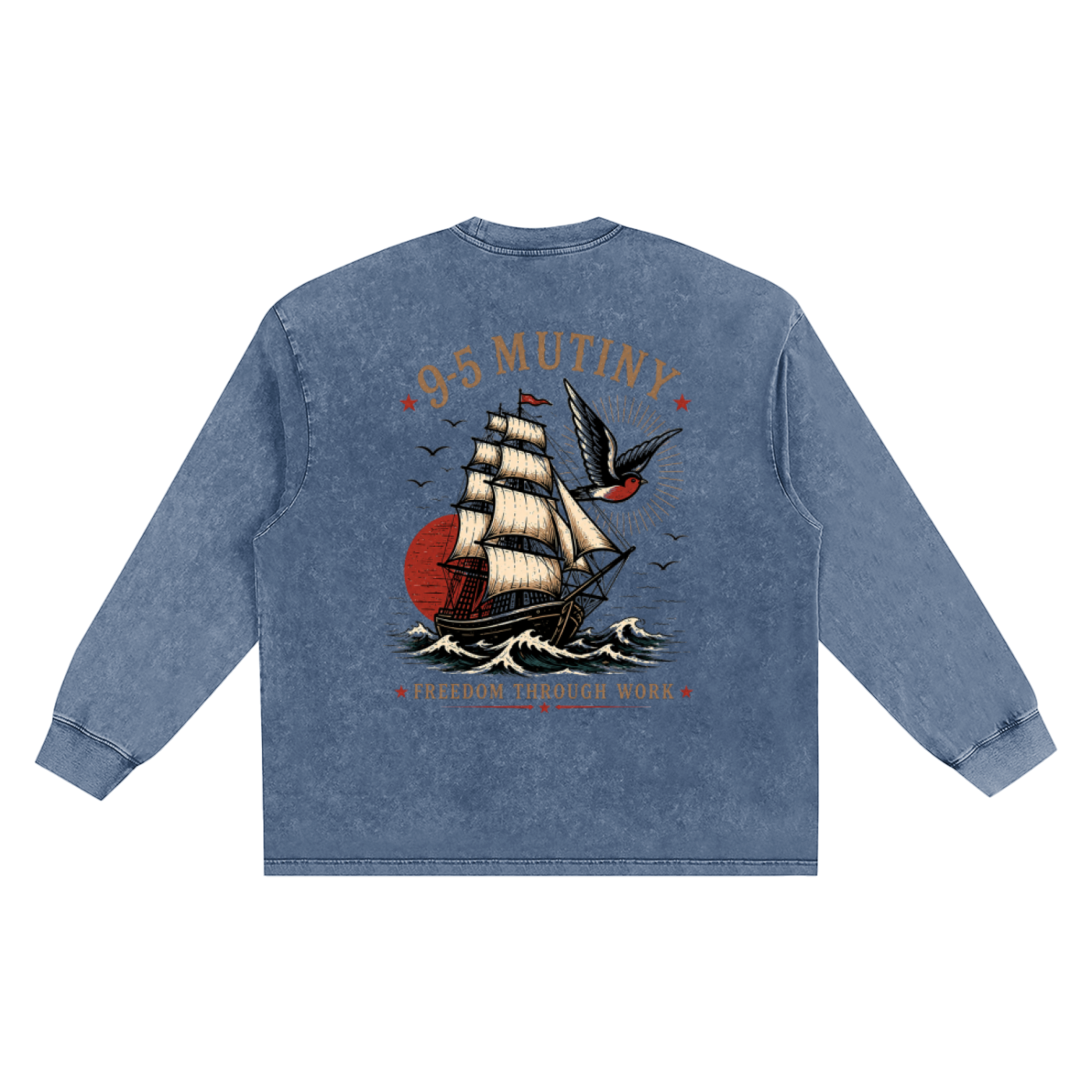 9-5 Mutiny Sea Washed Crew Neck