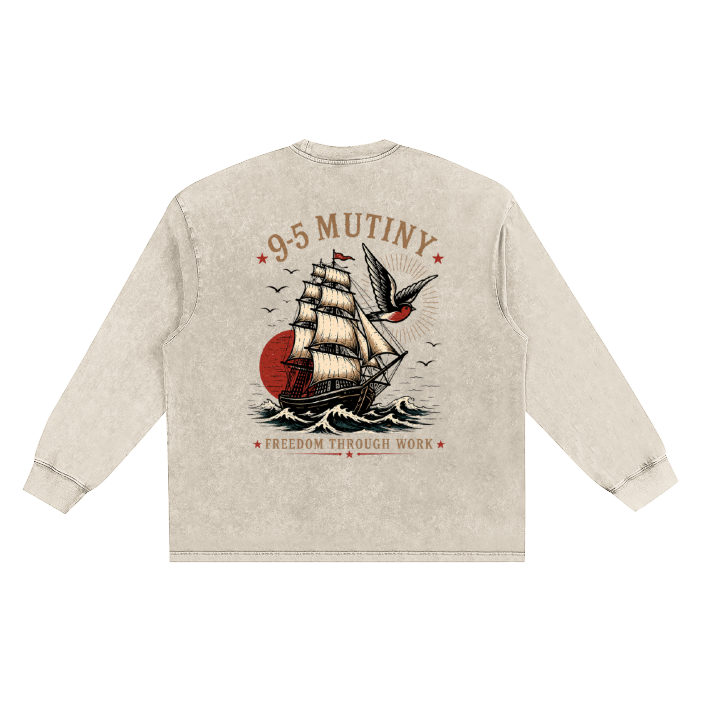 9-5 Mutiny Sea Washed Crew Neck